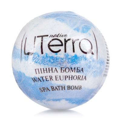Podrobnoe foto бомба для ванни uterra native water euphoria, голубая, 140 г