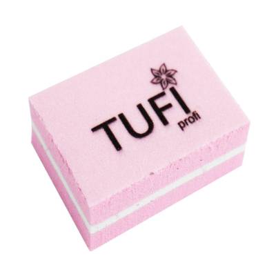 Podrobnoe foto баф для нігтів tufi profi premium міні 100/180 гритів, рожевий, 50 шт (0122161)