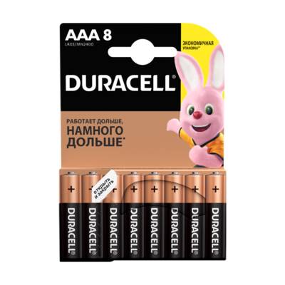 Podrobnoe foto алкалінові батарейки duracell aaa lr03/mn2400, 8 шт