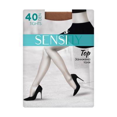 Podrobnoe foto колготки жіночі sensi fly top tights із заниженою талією, 40 den, чорний, розмір 3