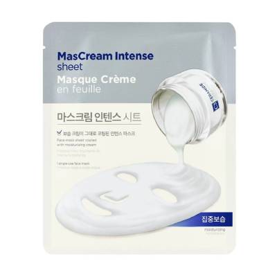 Podrobnoe foto тканинна маска для обличчя the face shop mascream intense sheet moisturizing, 40 мл