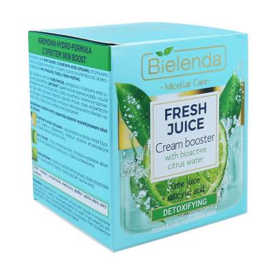 Podrobnoe foto крем для обличчя bielenda fresh juice з біоактивною цитрусовою водою, лайм, 50 мл
