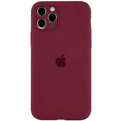 Podrobnoe foto чохол silicone case full camera protective (аа) для apple iphone 13 pro (6.1") (бордовий / plum)