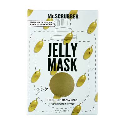 Podrobnoe foto маска-желе для обличчя mr.scrubber jelly mask для звуження пор і матування, з гідролатом винограду, 60 мл