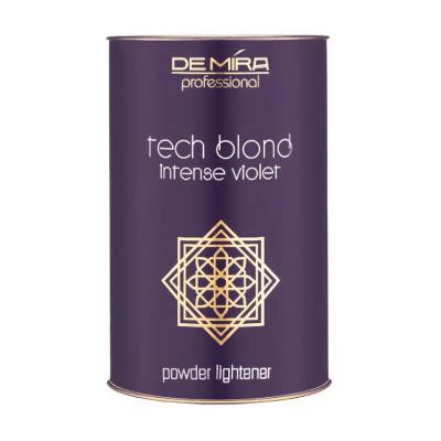 Podrobnoe foto знебарвлювальна пудра demira professional tech blond intense violet powder з антижовтим ефектом, фіолетова, 40 г