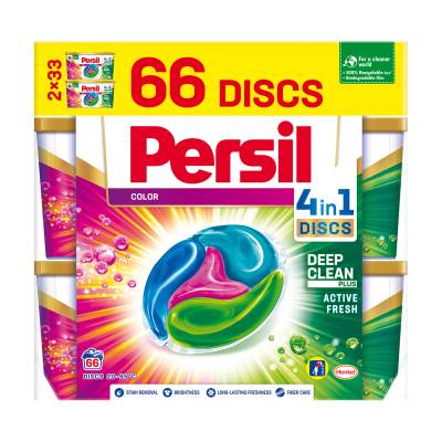 Podrobnoe foto диски для прання persil color 4 in 1 discs deep clean plus active fresh, 66 циклів прання, 66 шт