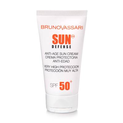 Podrobnoe foto омолоджувальний сонцезахисний крем для обличчя bruno vassari sun defense anti-age sun cream spf 50+, 50 мл
