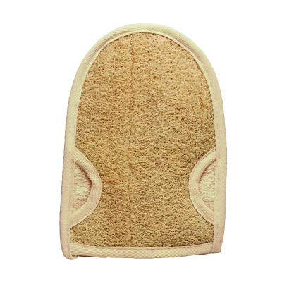 Podrobnoe foto мочалка банна titania масажна у формі рукавички, з люфи та бавовни, 23.5*16.5 см