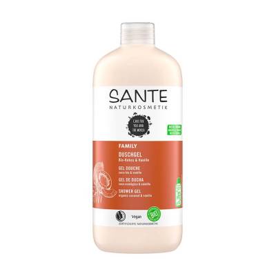 Podrobnoe foto гель для душа sante family shower gel coconut & vanilla з органічним кокосом та ваніллю, 500 мл