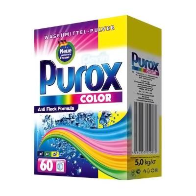 Podrobnoe foto пральний порошок purox color для кольорової білизни, 60 циклів прання, 5 кг (картон)