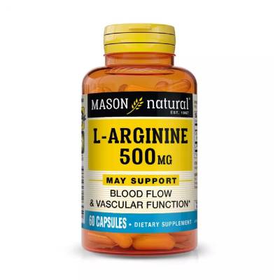 Podrobnoe foto харчова добавка амінокислота в капсулах mason natural l-arginine l-аргінін 500 мг, 60 шт