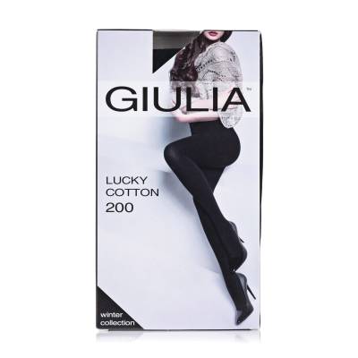 Podrobnoe foto колготки жіночі giulia lucky cotton, 200 den, nero, розмір 4