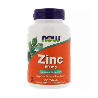 Podrobnoe foto харчова добавка в таблетках now foods zinc цинк глюконат, 50 мг, 250 шт