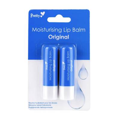 Podrobnoe foto бальзам для губ pretty moisturising lip balm original, 2х4.3 г