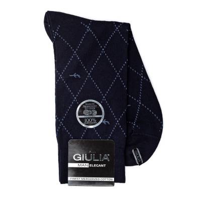 Podrobnoe foto шкарпетки чоловічі giulia elegant 302 calzino dark blue р.43-44