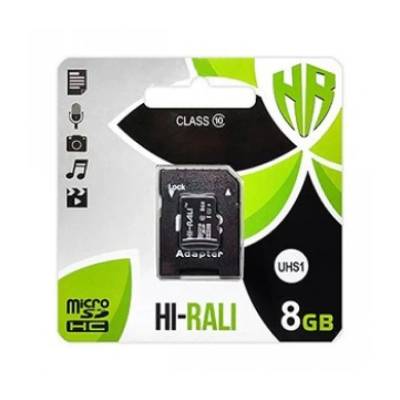 Podrobnoe foto карта пам'яті hi-rali microsdhc (uhs-1) 8 gb card class 10 + sd adapter (чорний)