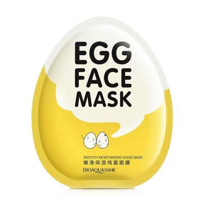 Podrobnoe foto тканинна маска для обличчя bioaqua egg face mask з екстрактом яєчного жовтка, 30 г