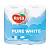 foto туалетний папір ruta pure white білий, 3-шаровий, 150 відривів, 4 рулони