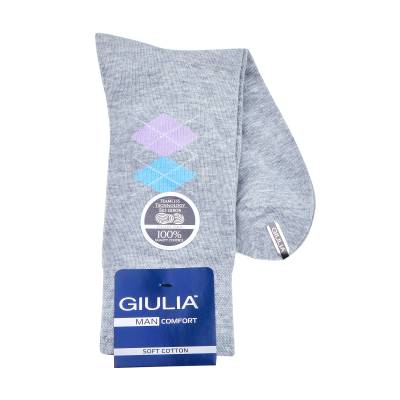 Podrobnoe foto шкарпетки чоловічі giulia man comfort melange 01, light grey melange, розмір 45-46