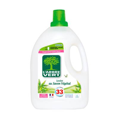 Podrobnoe foto рідкий засіб для прання l'arbre vert рослинне мило,  33 циклів прання, 1.5 л