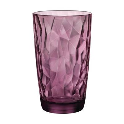 Podrobnoe foto набір високих склянок bormioli rocco diamond rock purple, 6*470 мл