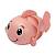 foto іграшка для купання lindo рибка, механічна, від 1 року, рожева (8366-46a)