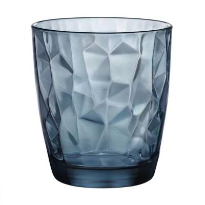 Podrobnoe foto набір низьких склянок bormioli rocco diamond ocean blue, 6*305 мл