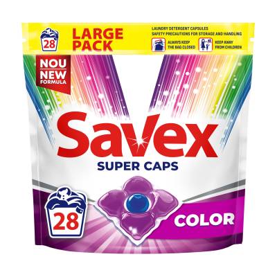 Podrobnoe foto капсули для прання savex super caps color, 28 циклів прання, 28 шт