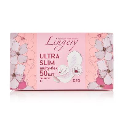 Podrobnoe foto прокладки щоденні lingery ultra slim multy-flex deo в індивідуальній упаковці, 50 шт