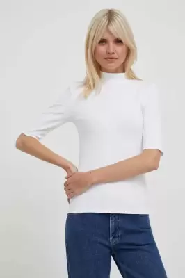 Podrobnoe foto футболка calvin klein жіноча колір білий