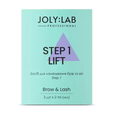 Podrobnoe foto набір засобів для ламінування брів та вій joly:lab brow & lash step 1 lift, 3*2 мл