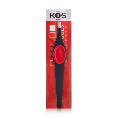 Podrobnoe foto пінцет для брів k.o.s з резиновою ручкою