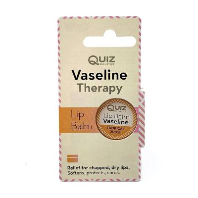 Podrobnoe foto бальзам для губ quiz cosmetics vaseline lip therapy тропічний сік, з вазеліном, 10 мл