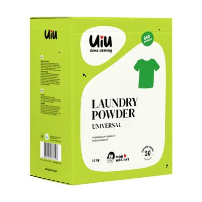 Podrobnoe foto безфосфатний порошок для прання uiu laundry powder universal 30 циклів прання, 1.2 кг