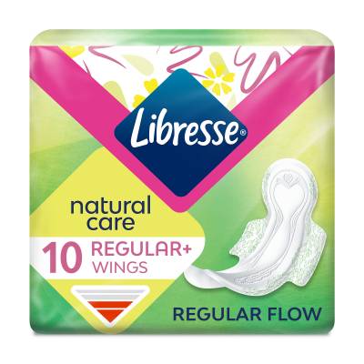 Podrobnoe foto гігієнічні прокладки libresse natural care normal з крильцями, 10 шт