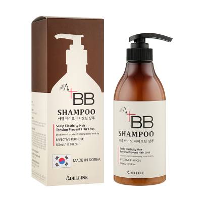 Podrobnoe foto шампунь проти випадання волосся adelline bio biotin shampoo з біо біотином, 500 мл
