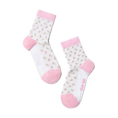 Podrobnoe foto шкарпетки дитячі conte kids tip-top 5с-11сп-273, білий-світло-рожевий, розмір 18