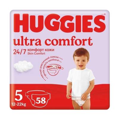 Podrobnoe foto підгузки huggies ultra comfort mega розмір 5 (12-22 кг), 58 шт