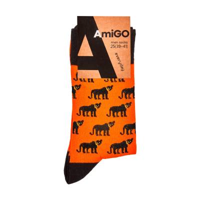 Podrobnoe foto шкарпетки чоловічі amigo класичні, тигри, розмір 29