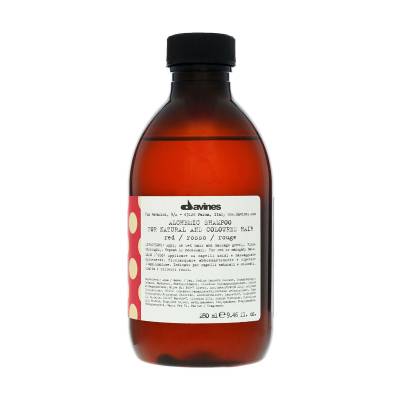 Podrobnoe foto безсульфатний відтінковий шампунь davines alchemic shampoo red для натурального та фарбованого волосся, 280 мл