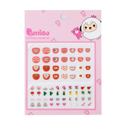 Podrobnoe foto дитячий набір наліпок для нігтів puttisu petit nail sticker set 05 cherry berry tarte, 5 шт