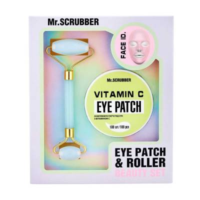 Podrobnoe foto подарунковий набір mr. scrubber vitamin c eye patch&roller (патчі для шкіри навколо очей, 100 шт + ролер для масажу обличчя)