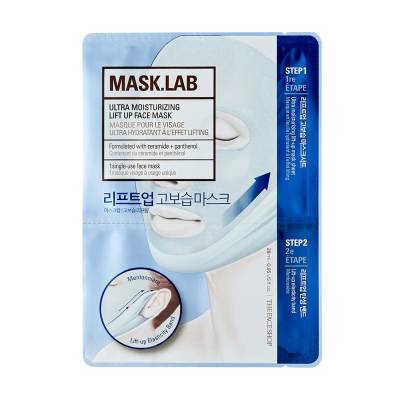 Podrobnoe foto двоступенева зволожувальна тканинна маска для обличчя the face shop mask.lab ultra moisturizing lift up face mask з ліфтинг-ефектом, 28 мл