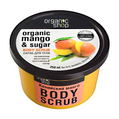 Podrobnoe foto скраб для тіла organic shop кенійське манго, 250мл