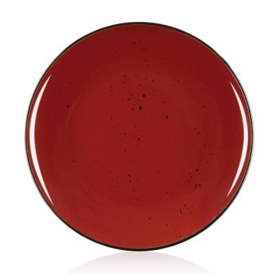 Podrobnoe foto тарілка обідня ardesto bagheria керамічна, sangria, 26 см (ar2926r)