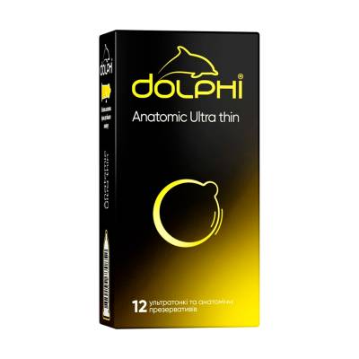 Podrobnoe foto презервативи dolphi anatomic ultra thin анатомічні надтонкі, 12 шт