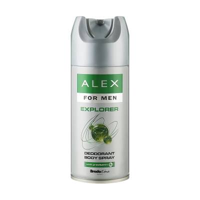 Podrobnoe foto чоловічий дезодорант-спрей bradoline alex for men explorer deodorant body spray, 150 мл