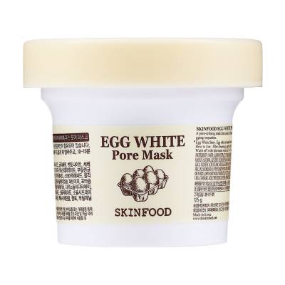 Podrobnoe foto очищувальна маска для обличчя skinfood egg white pore mask на основі яєчного білка, 100 г