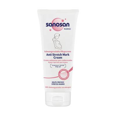 Podrobnoe foto крем від розтяжок sanosan mama anti-stretch mark cream для вагітних, 200 мл