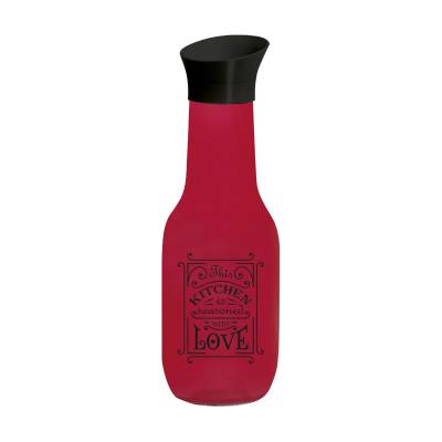 Podrobnoe foto скляна пляшка для води herevin red mat, 1 л (111653-121)